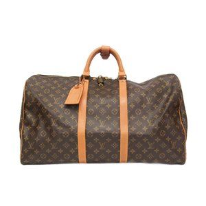 Louis Vuitton Monogram Keepall 55 M41424 Women's Boston Bag Brown